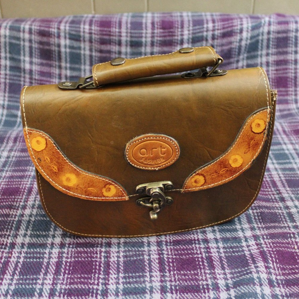 art Fashion Brand Tooled Leather? Satchel Purse